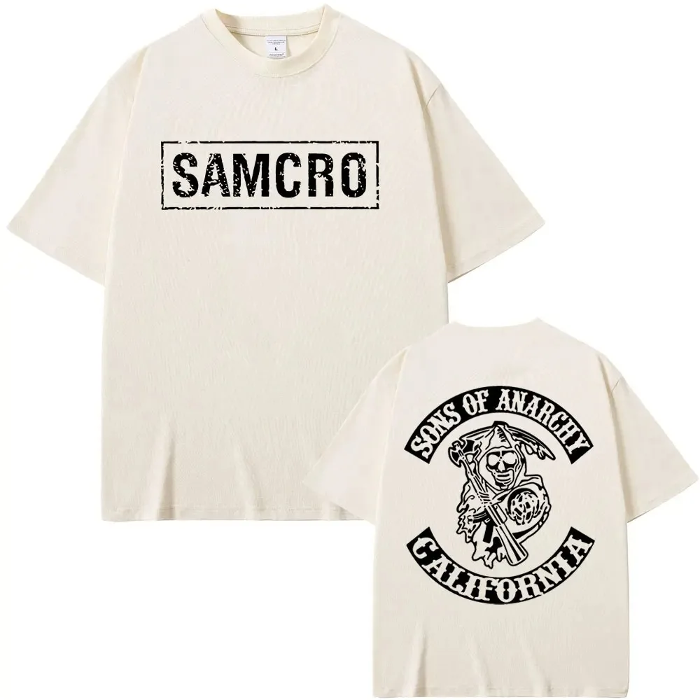 Sons of Anarchy SAMCRO Print T-shirt Men Women Trend Hip Hop Rock Oversized Short Sleeve Tee Summer Cotton T Shirts Clothes Tops