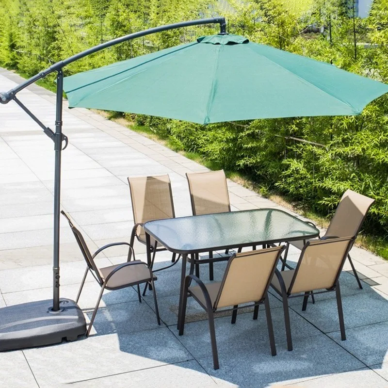 Leisure Outdoor Teslin Cloth Table and Chair Spot Outdoor Furniture Hotel Garden Outdoor Dining Table and Chair Combination