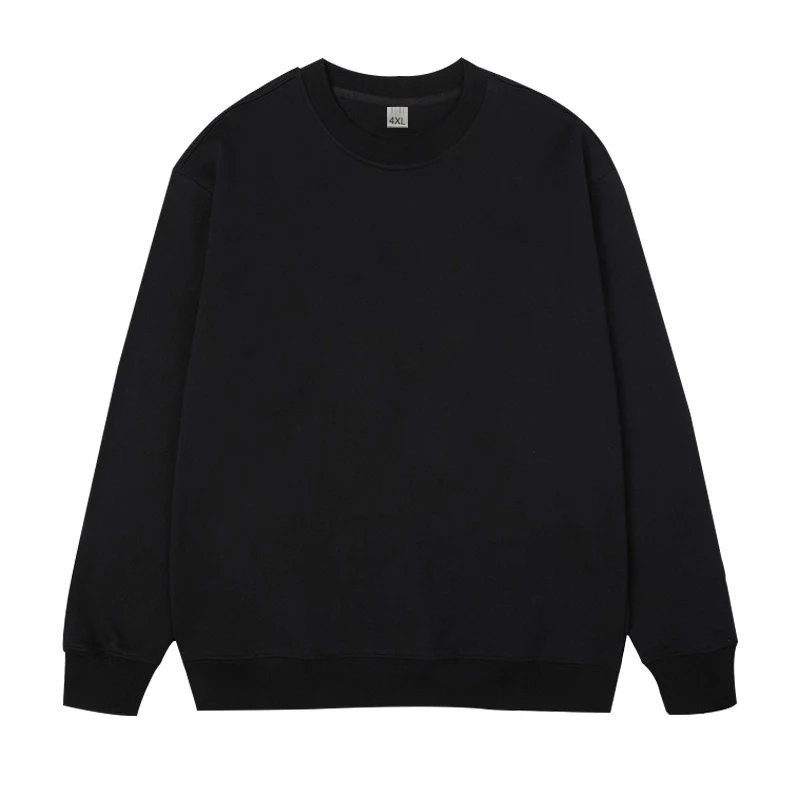 Kaus Cetak Paris Pria Ukuran Besar 1XL-7XL Atasan Lengan Panjang Mode Pullover Katun Nyaman Pakaian Pria Musim Semi Musim Gugur