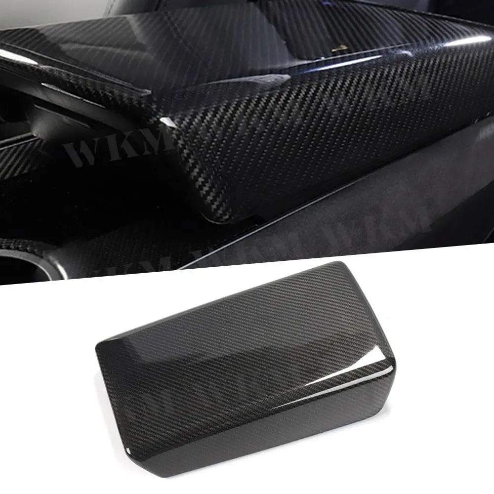 

Carbon Fiber Interior Trim Console Armrest Box Moulding Cover for Tesla model 3 Y 2018-2022 ABS Car Styling