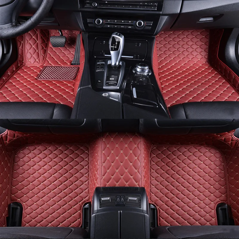 

BHUAN Custom Leather Car Mats For Renault All Models Captur logan Kadjar Trafic Scenic Armrest Megane Accessories Auto Carpet