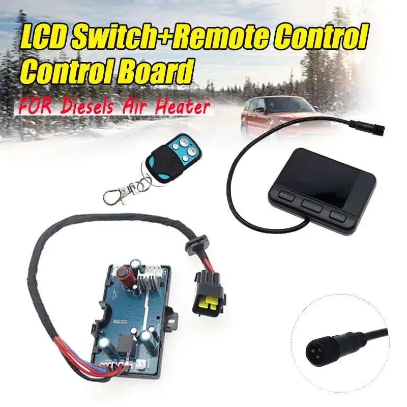 12V 24V Universal Diesel Heater Controller Air Parking Heater LCD Monitor Switch Heating Device Controller Remote Control