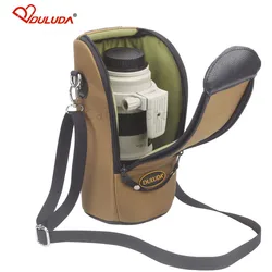 Waterproof Camera Lens Bag Thick Padded Lens Case Pouch For Canon 70-200/2.8 Nikon 80-400/2.8 DSLR Lens with Shoulder Strap