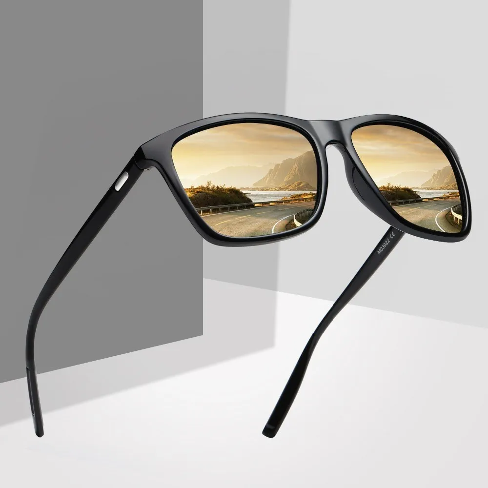 polarization sunglasses Unisex Square Vintage Glasses Famous Brand Sunglases Polarization Sunglasses retro Feminino Women Men