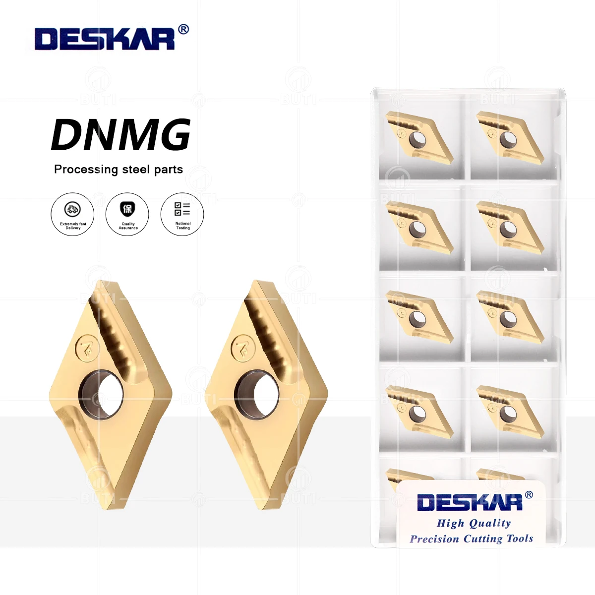 

DESKAR DNMG150404R-VF LF90S 100% Original OuterCircle Cermet Turning Tool CNC Lathe Cutter Cutting External Carbide Blades Tool