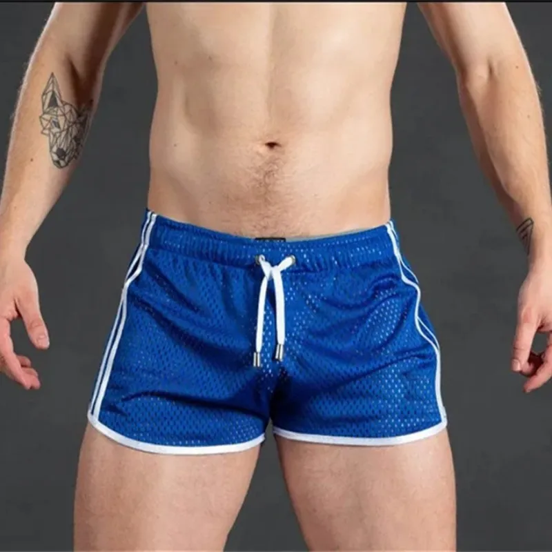 New Gym Mens Sport Running Shorts Quick Dry grid Workout Short Pants GYM Men Soccer Tennis Training Beach Swim men Shorts