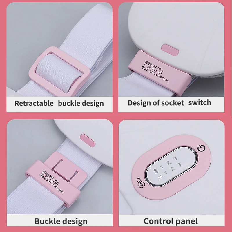 Electric Warm Belt massager health care Relieve Menstrual Pain Heating Vibrating Waist  Acupoints Uterus physiotherapy Massage