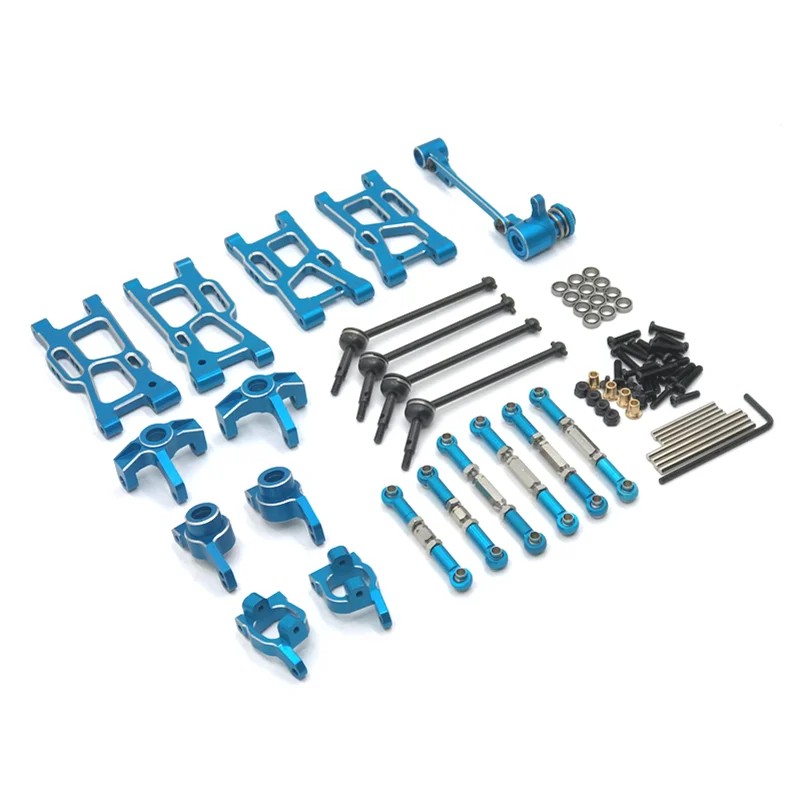 Aggiornamento del metallo braccio oscillante sterzo gruppo sterzo 9 pezzi Set per LC RACING 1/14 LC12B1 EMB-1H-DTH-MTH RC ricambi auto