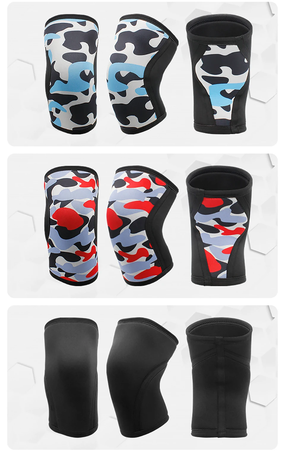 AOLIKES 1 Paar 7 mm Neopren-Sport-Knieschützer, Kompression, Gewichtheben, unter Druck, Crossfit, Training, Knieschützer, Unterstützung für Damen und Herren – Detail 12
