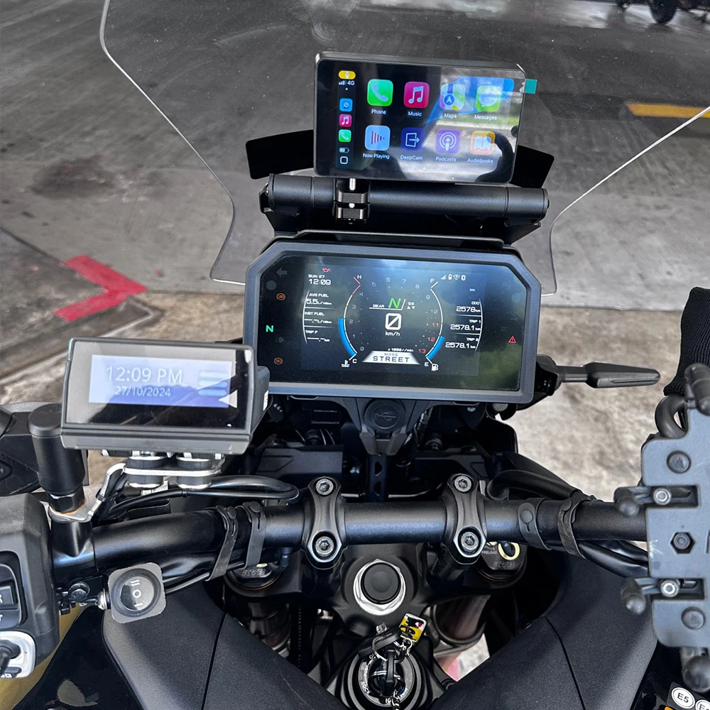 Supporto per estensione staffa per cellulare per Yamaha Tracer 9 GT Plus 2023-2024-2025-2026 Supporto per telefono di navigazione Accessorio per moto