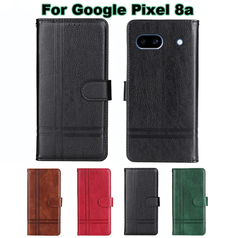 

Vintage PU Leather Case For Google Pixel 8a Phone Cases Etui Book Stand Flip Capas Wallet Cover For Fundas Google Pixel 7a чехол