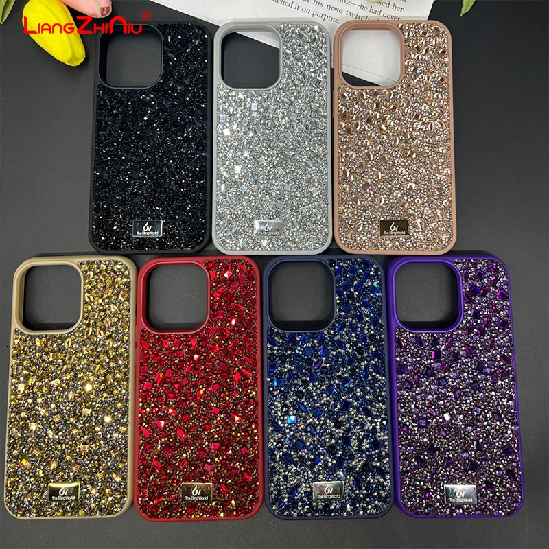 High Value Diamond Bling Phone Case For Apple Iphone16promax 15plus 13 12 Tpu Edge Not Easy To Drop Diamonds Luxury Phone Case