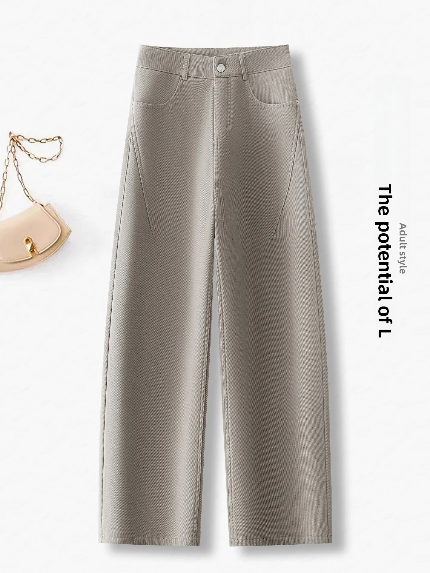 

High Waist Loose Fit Fleece Lined Wide Leg Jeans Women's Autumn Winter Casual Style Dreamy Yellow Banana Pants