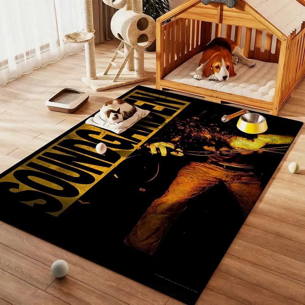 

Heavy Rock Band-s-Soundgardens Floor Mat Diatom Bath Mat Absorbent Quick Dry Non-Slip TPR Backing Soft Plush Draining Rugs