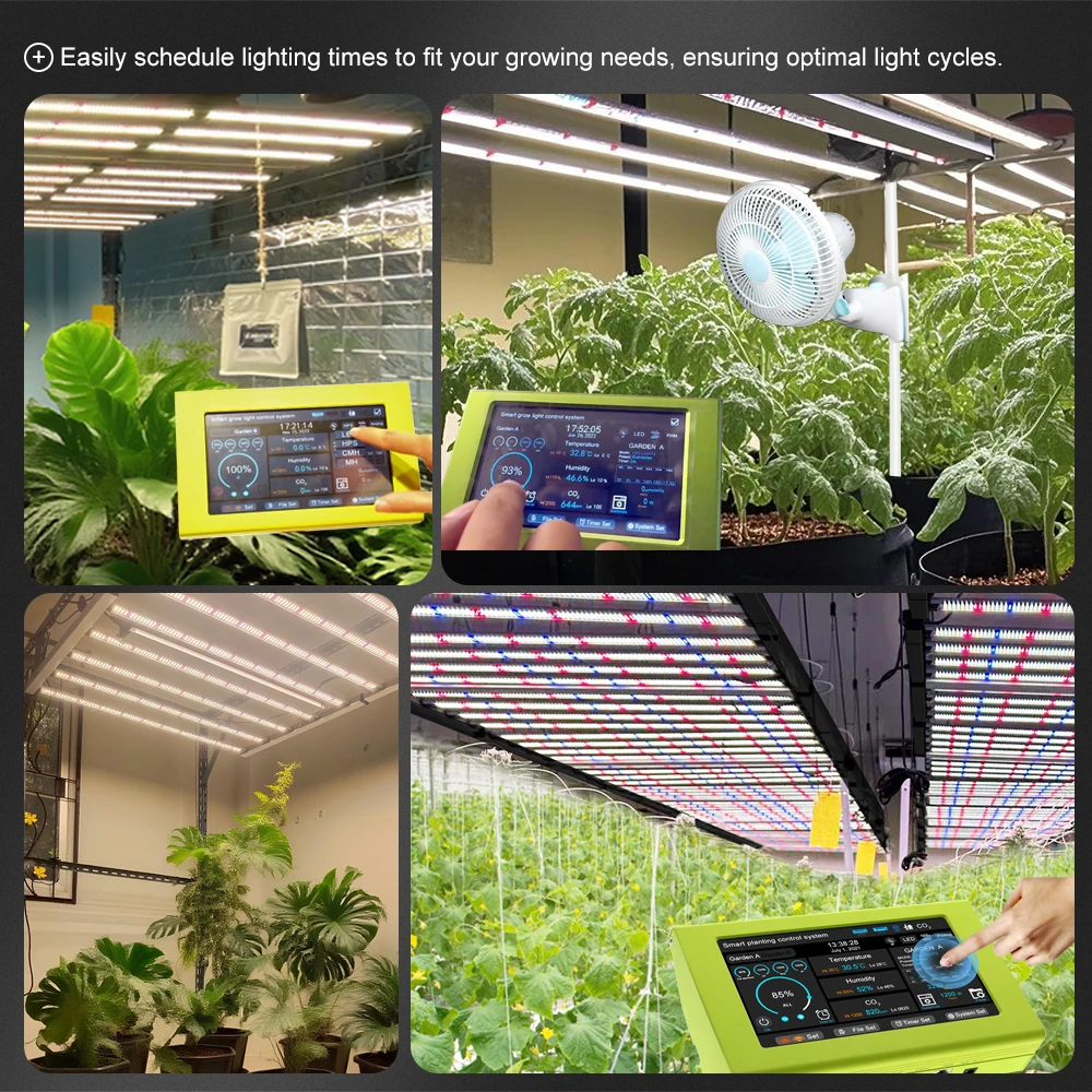 تنمو ضوء تحكم 7 بوصة مستشعر درجة الحرارة والرطوبة التحكم في الطيف اختبار التربة التحكم في جودة الهواء #6