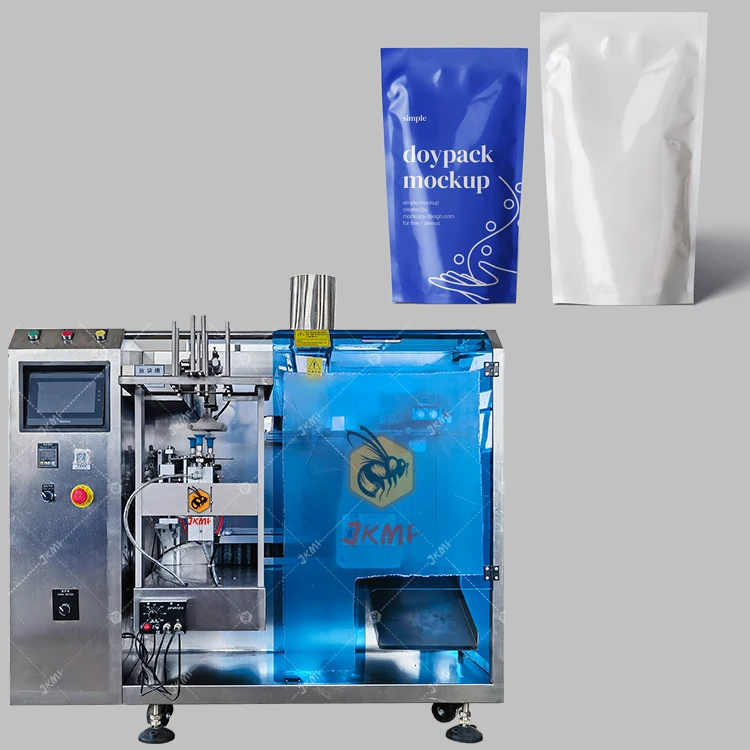 Automatic Powder Liquid Doypack Pouch Filling Sealing Machine Sauce Juice Coffee Milk Powder Premade Bag Filling Packing Machine
