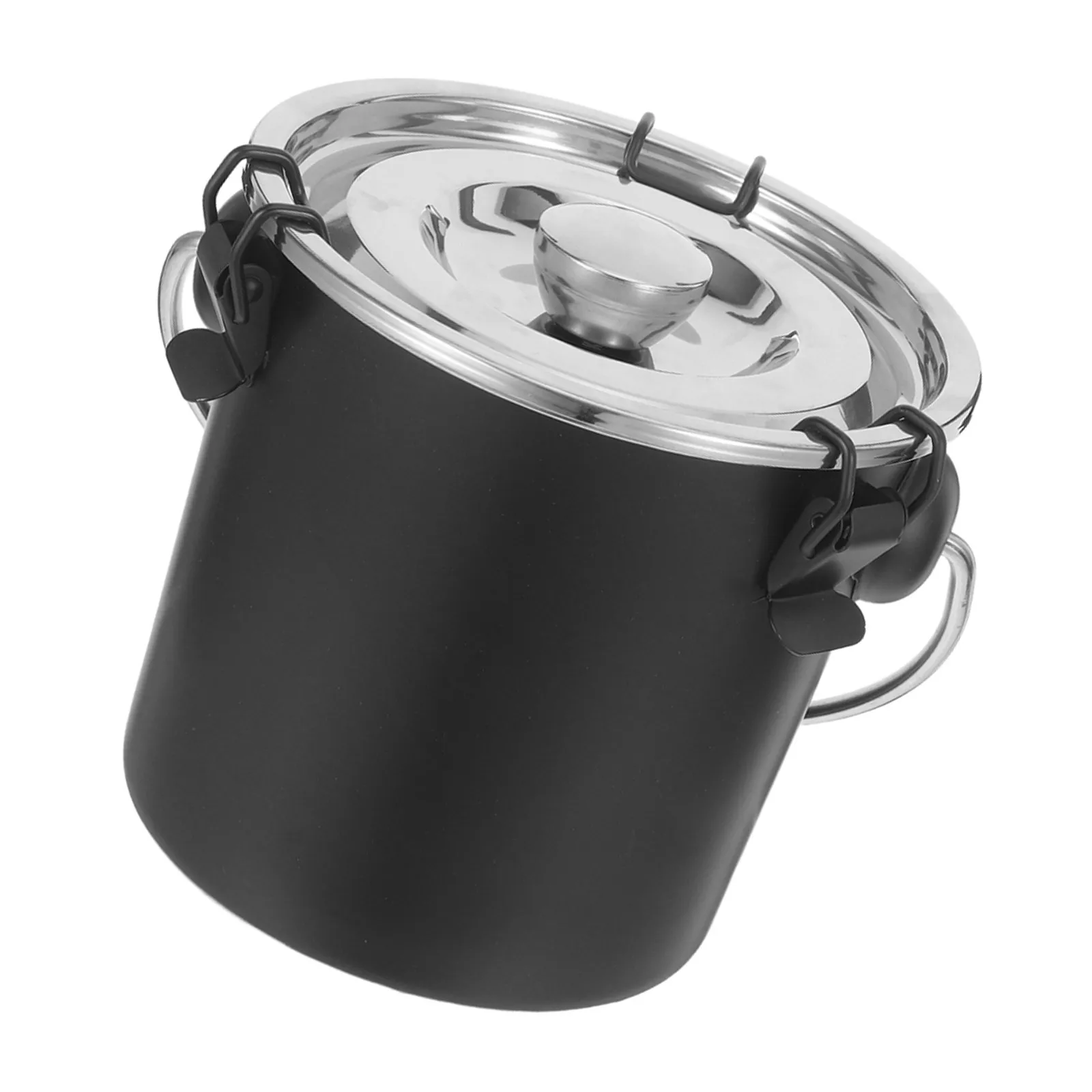 Charcoal Ash Storage Bucket with Lockable Lid – Outdoor Grill Accessory for Barbecue
