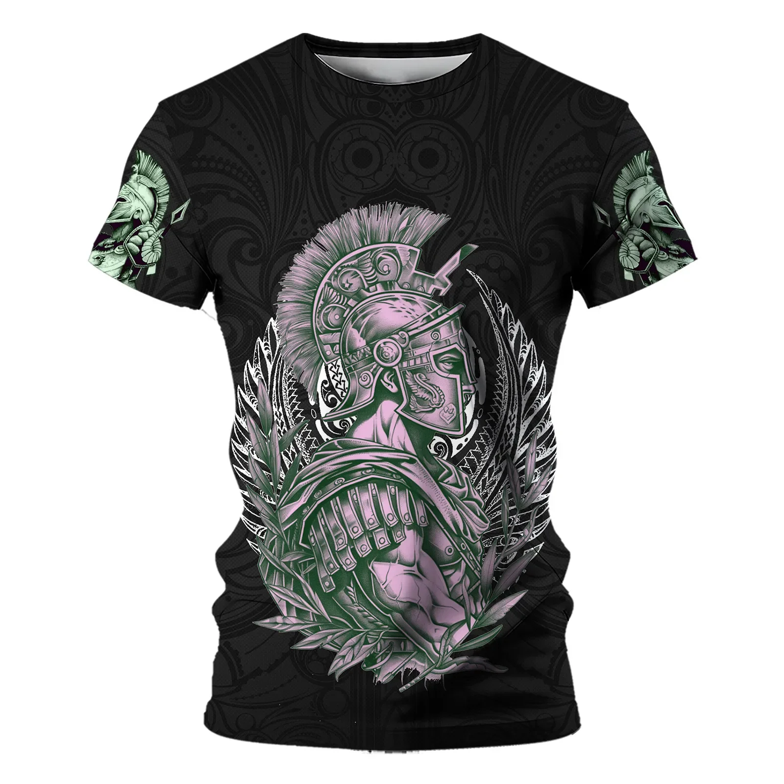 Casual Vintage T-shirt 3D Printing Man and Women Short Sleeve Tees Domineering Armor Character Style Comfortable Plus Size Tops