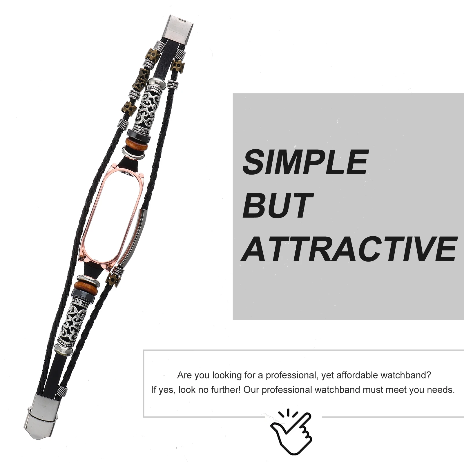 

Vintage Metal Buckle Diy Watch Band Strap Compatible For Xiaomi 5 Replacement Wristband Unique Elegant Design For
