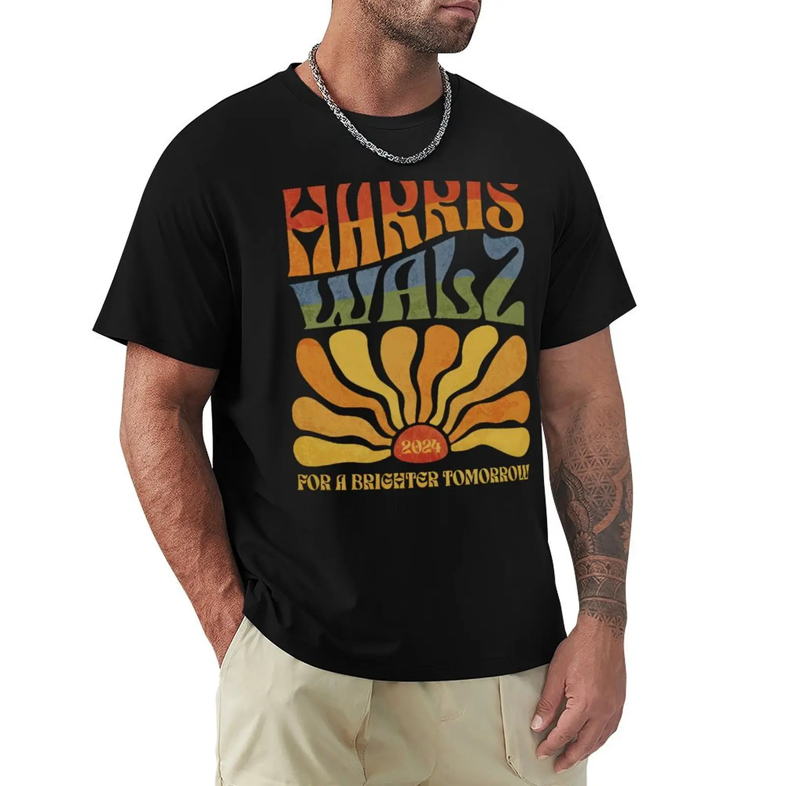 Harris Walz For A Brighter Tomorrow Retro T-Shirt t shirts designer T-Shirt