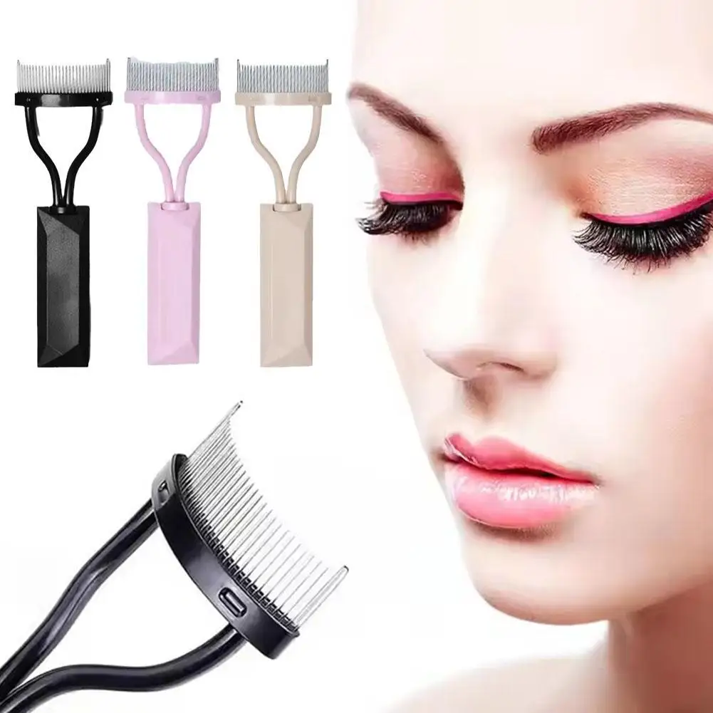 1pc Eyelash Comb Lash Separator Mascara Lift Curl Metal Brush Beauty Makeup Tool