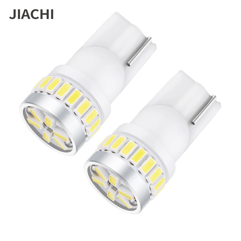 

JIACHI 100PCS 162 194 192 2825 2827 168 5W5 W5W T10 Led Bulbs Lamp 3014chip 24smd Parking Light Cool White Red Yellow Blue DC12v