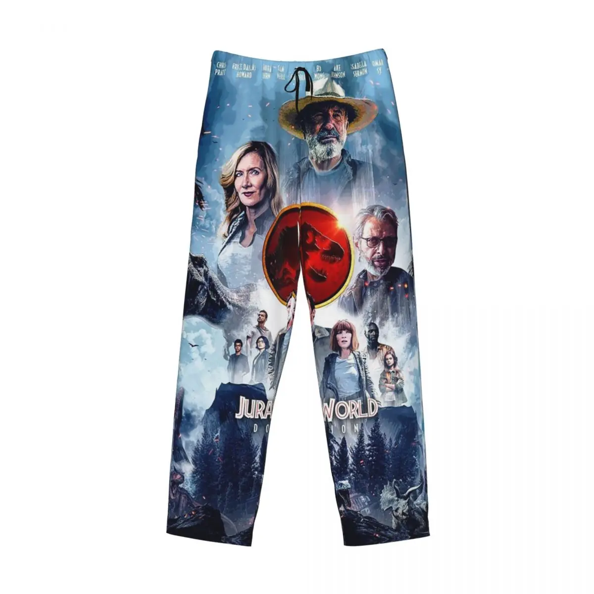 

Custom Jurassic World Pajama Pants Men Sleepwear Sleep Lounge Bottoms with Pockets