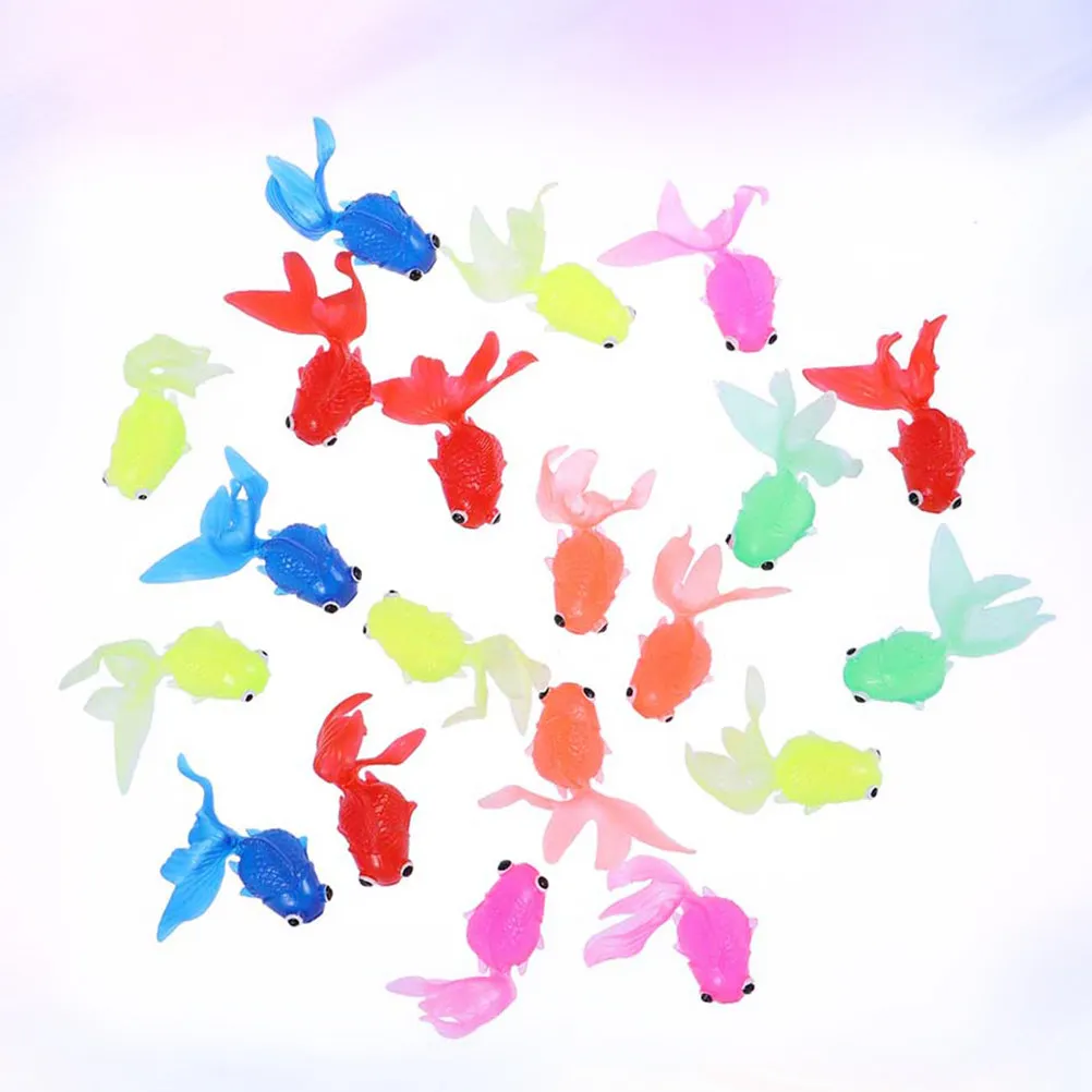 

50 шт. реалистичных фигурок золотых рыбок из TPR для детей, красочный набор рыбок, подарки для вечеринок, коллекция для детей, украшения, развивающие игрушки