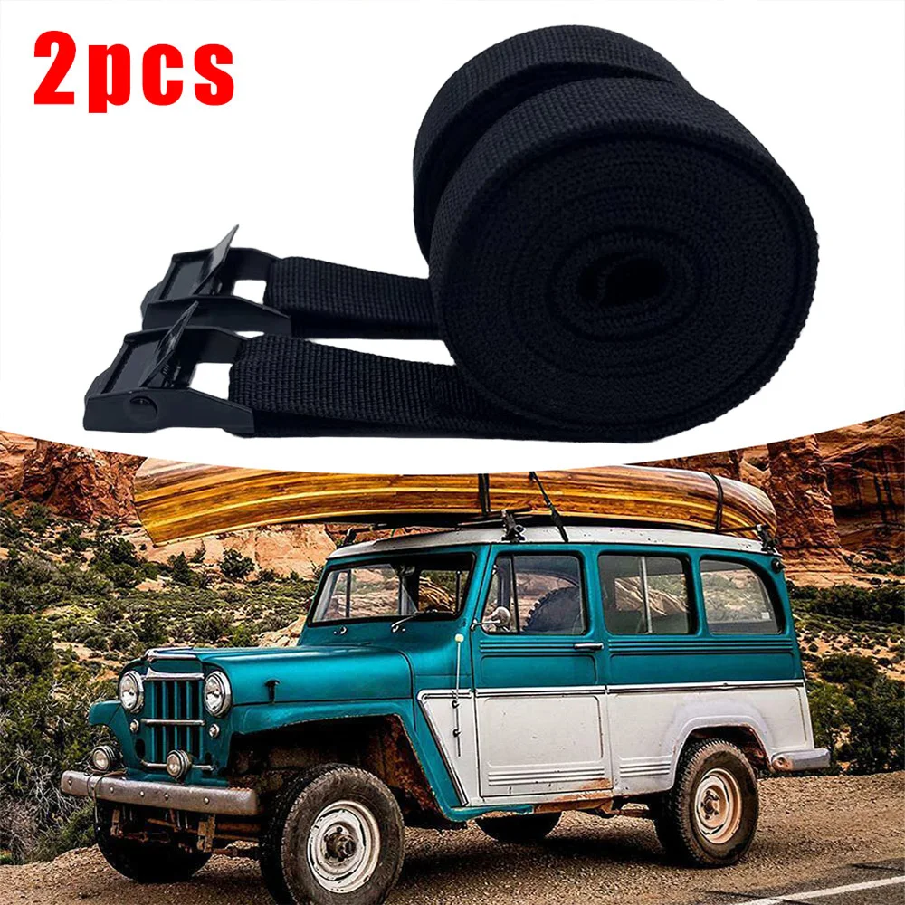 2PCS 250kg Car Roof Rack Kayak Cam Buckle Lashing Strap Luggage Strap Polyester Quick Release Lashing With Buckle