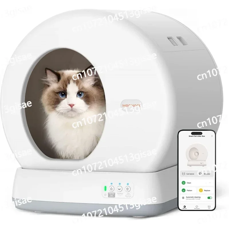 Self Cleaning Cat Litter Box, Integrated Safety Protection, Automatic Multi Oversized/odor Isolation