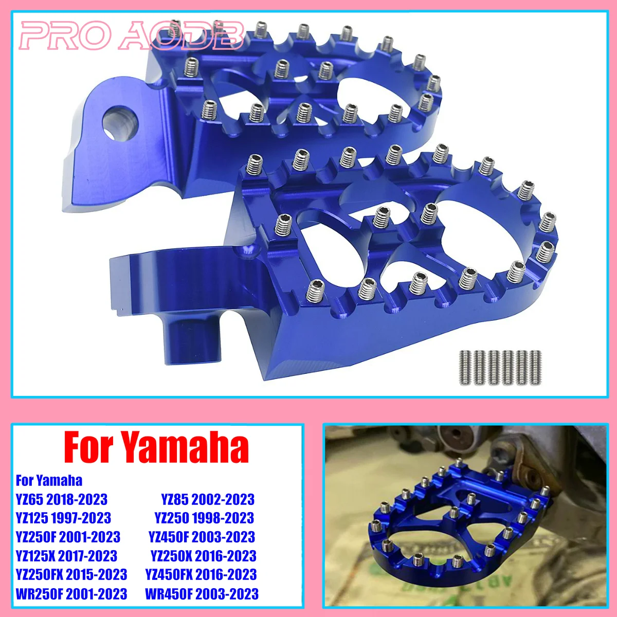 

Motorcycle CNC Foot Peg For YAMAHA YZ85 YZ125 YZ250 125X YZ250F YZ250FX 450FX YZF WRF 250 426 450 YZF250 WRF250 WR450F 2001-2023