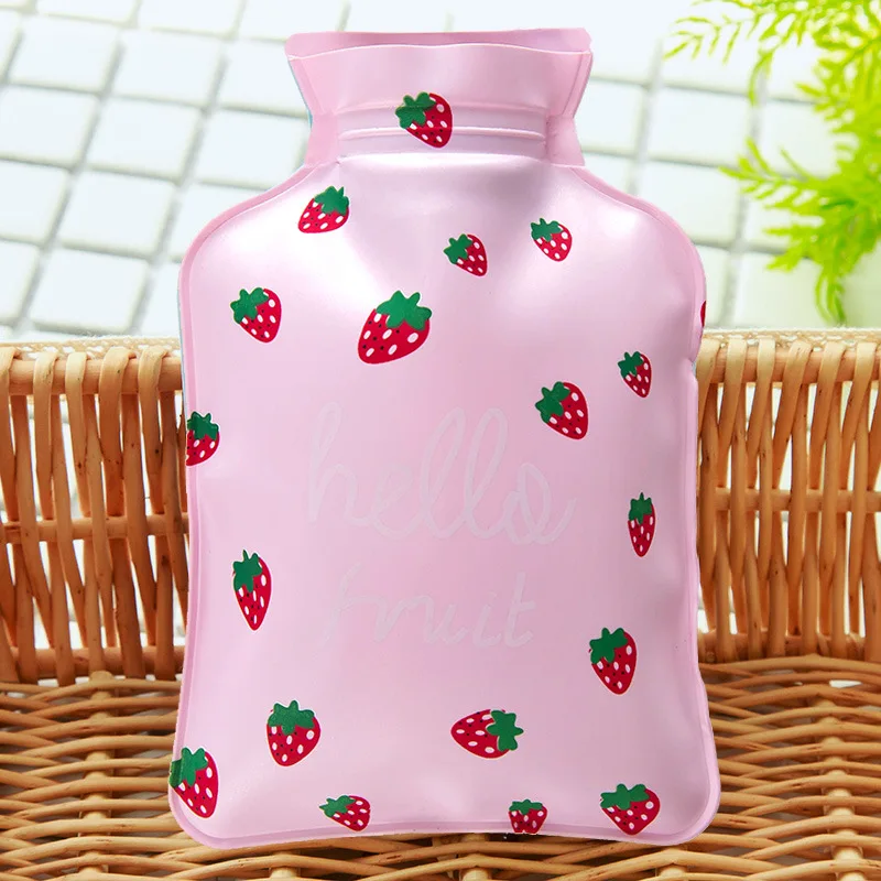 Pvc Hot Water Bottle Mini Cartoon Water Injection Hot Water Bag Size Hand Warmer Water Injection Hot Water Bottle