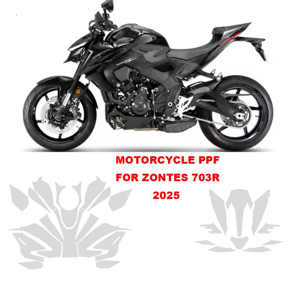 For Zontes 703R PPF Motorcycle TPU Paint Protection Film Anti-Scratch Kit 703R 2025 Full Body Kit Fairing Protective Film Kit