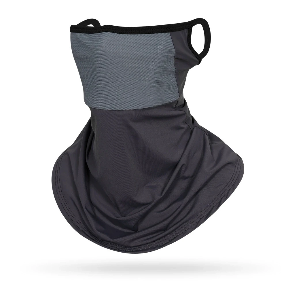 

Breathable Mesh Patchwork Face Bandana Earloops Elastic Neck Gaiter Face Cover Sun Protection Dustproof Cycling Headgear Unisex