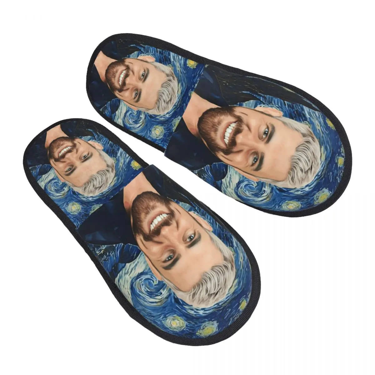 

Индивидуальные шотландские профессиональные тапочки Wrestler Joe Hendry из пены с эффектом памяти, домашние тапочки NXT TNA Starry Night, теплые нескользящие тапочки на подошве