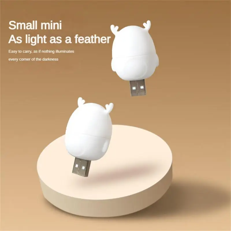 

Room Atmosphere Light Environmentally Friendly White Materials Space Saving Plug And Play Mobile Power Light Led Night Light