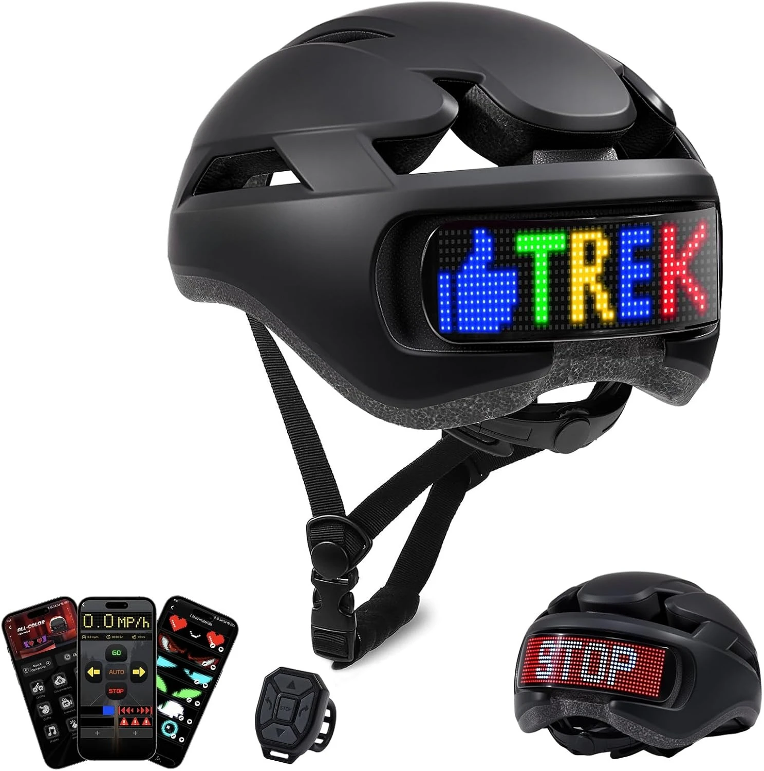 2026 New Upgrade Bike Helmet, Bicycle Helmets With Light, 360° High Visibility LED Display, Lightweight Adjustable Mountain Bike