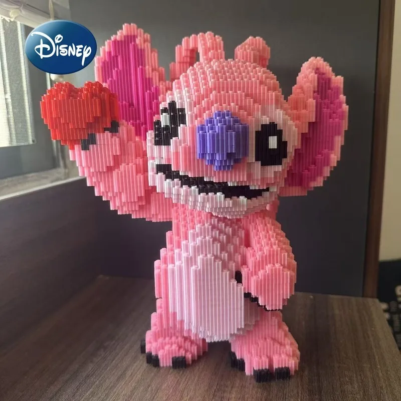 ديزني غرزة الجديدة للأطفال بناء الالعاب العملاقة لغز الربط بناء الالعاب العملاقة ثلاثية الأبعاد المألوف الكرتون حلية لعبة هدية