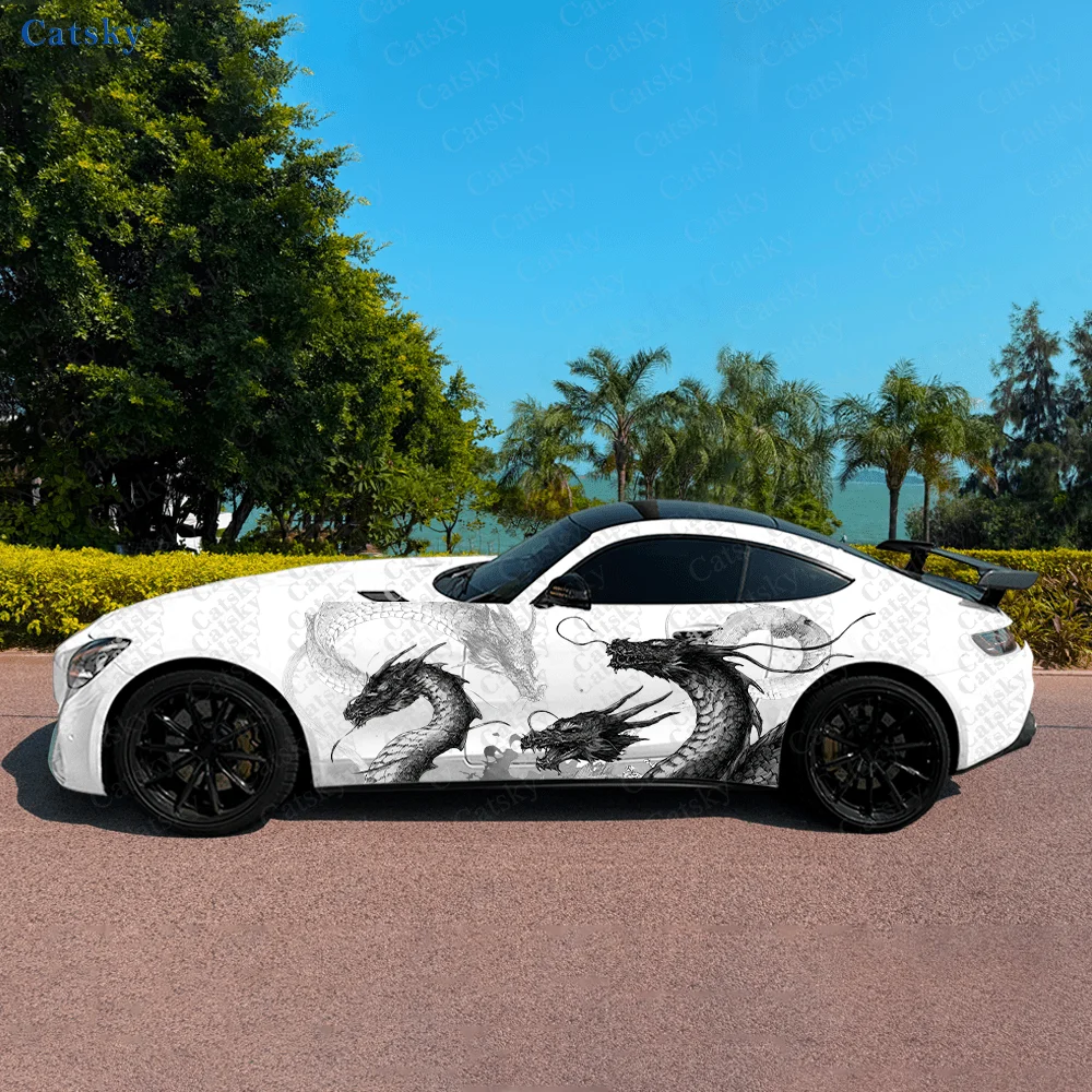 

Traditional Dragon Cool Car Vinyl Wraps Decal Self-adhesive PVC Sticker Suitable for Trucks SUV Decoration Auto Accessories Gift