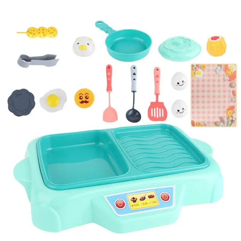 

Kitchen Pretend Play Toys For Kids Toddlers Kids Cooking Set 16pcs Cookware Pots And Pans Set Cooking Utensils Grill Pan