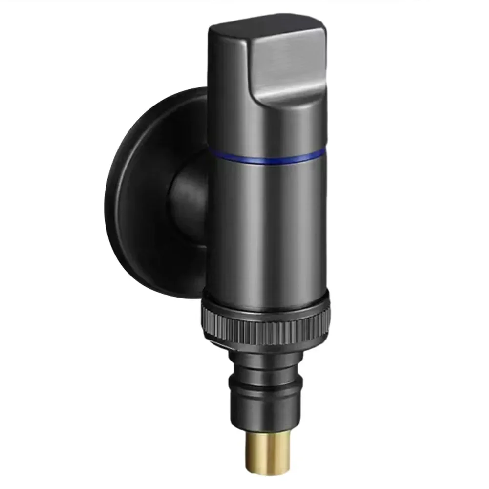 

Bathroom Faucet Angle Valve With Raw Tape G1/2 Quick Opening Rotary Switch Water Stop Valve Metal Handle Brand New