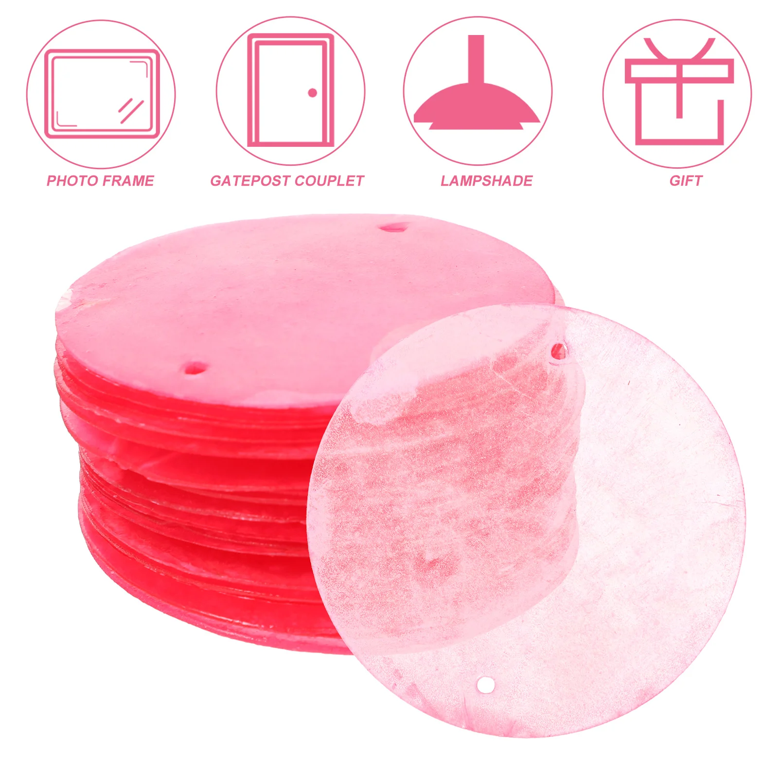 

100pcs Round Shells Pieces Jewelry Making Accessory Flat Polished Diy Pendant For Dream Catcher Wind Chime Crafts Earring