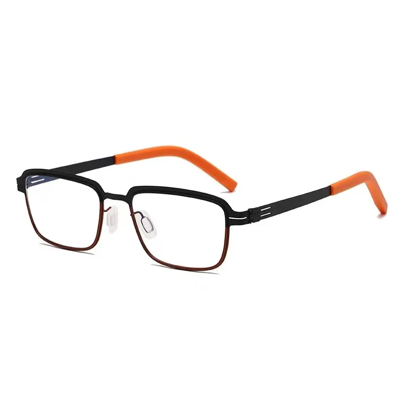 Germany Brand Designer Eyeglasses Luan Men's Screwless Classic Square Thin Rim Eyewear Women Fashion Colorful Glasses Frames New
