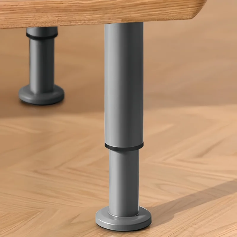 4pcs silver universal telescopic table legs wear-resistant foot pads eliminate uneven ground, used for sofas, bed frames, tables