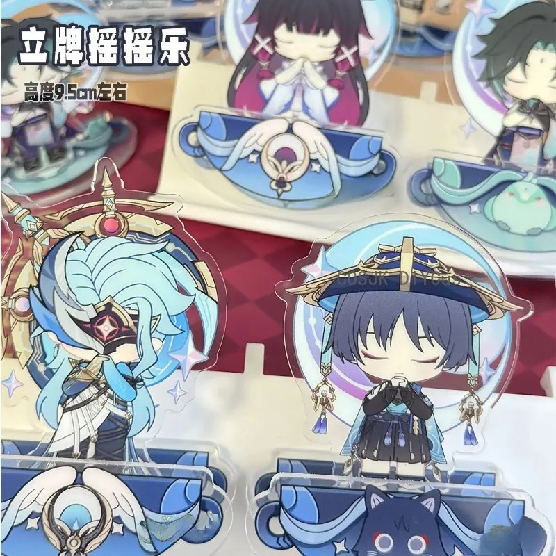 

Genshin Impact Columbina Hyposelenia Dottore Wanderer Acrylic Shake Fighter Ornament Stand Plate Desktop Decoration Figure Model