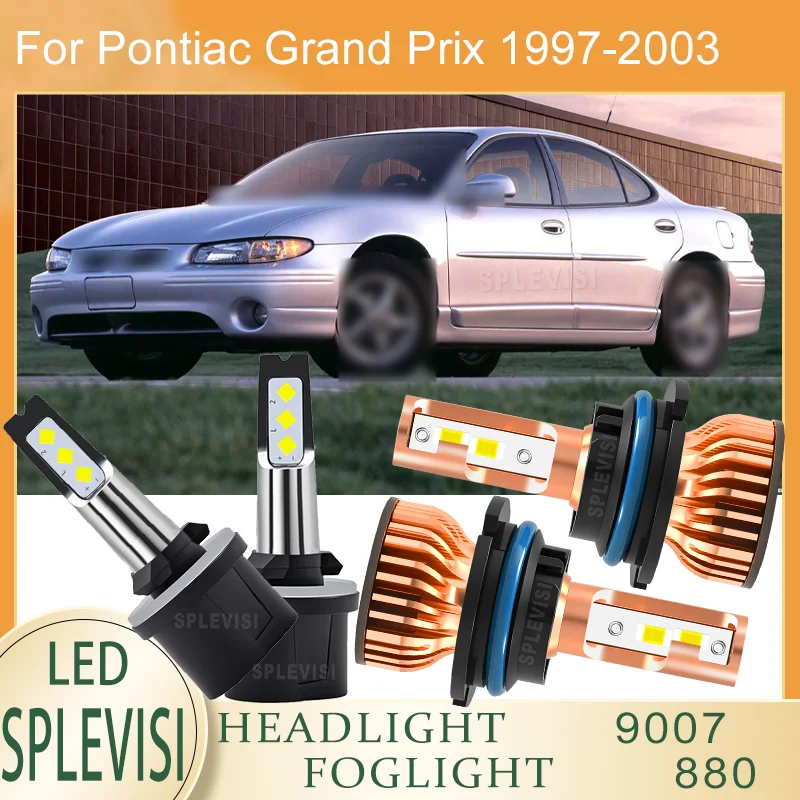 Faro LED 9007 880 Durevole, Stabile e Affidabile per Pontiac Grand Prix 1997-2003
