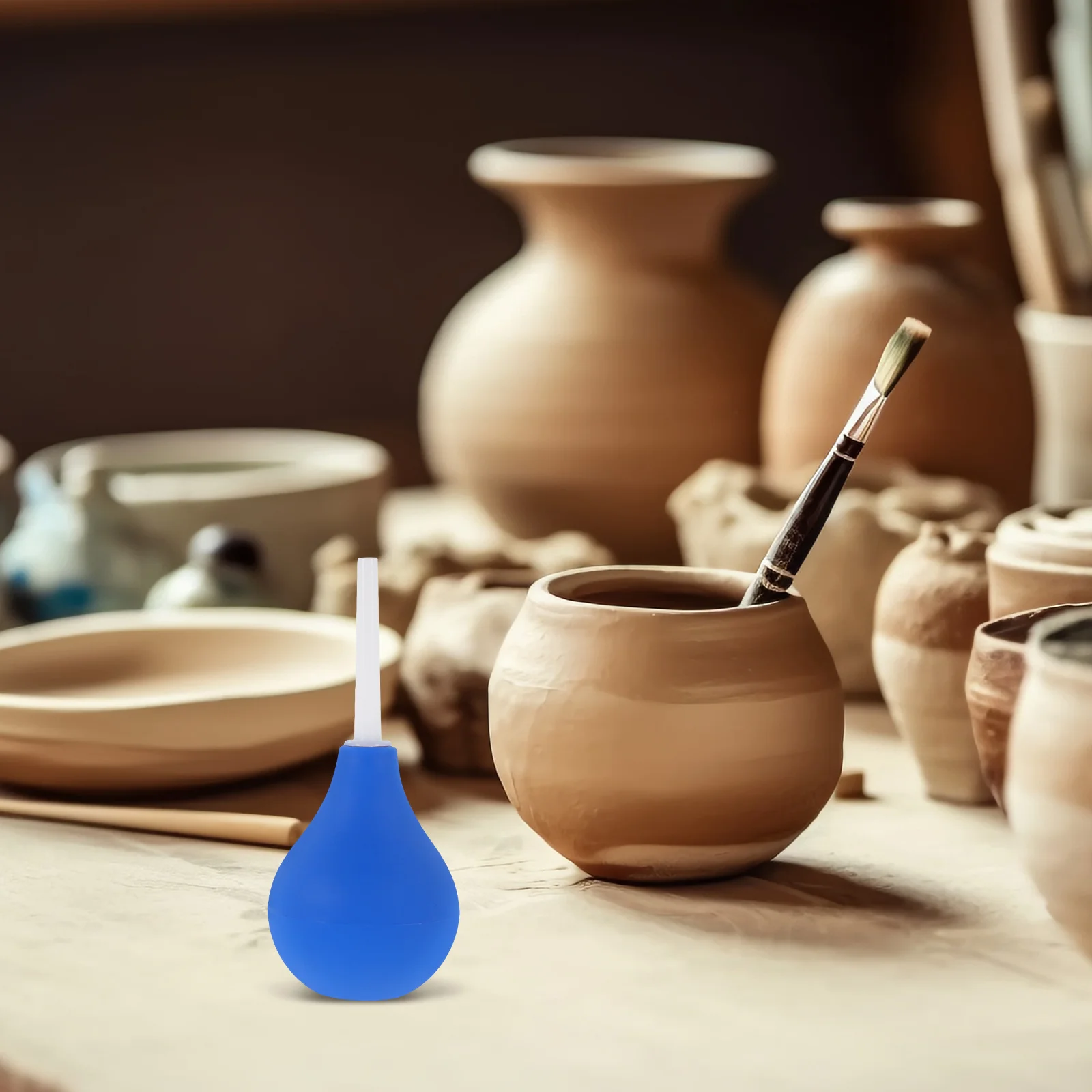 

1Set Pottery Tools Blue Ceramic Precision Applicator Squeeze Bottle Slip Trailing Clay Sculpting Supplies Kit for Glazing