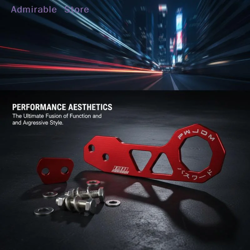 [W]1 Set Universal Aluminum Alloy Rear Tow Hook Racing Rear Tow Hook Rhombic Towbar Towing Tools For Civic Fit Jazz Gk5