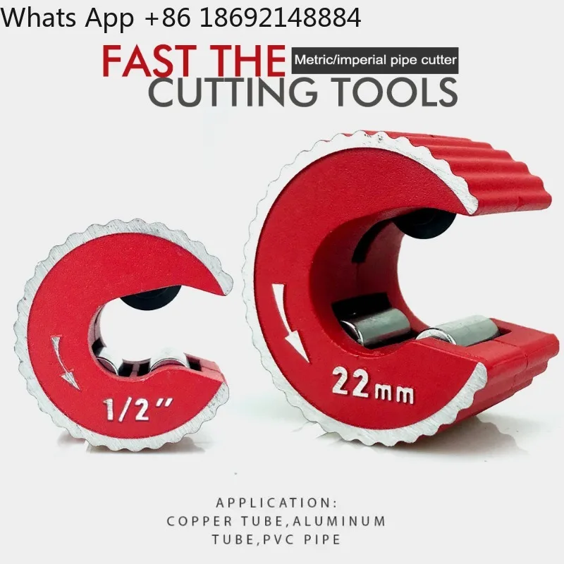 

Round Pipe Cutter 15mm 22mm 28mm Self-Locking Pipe Cutter Aluminum Alloy Body