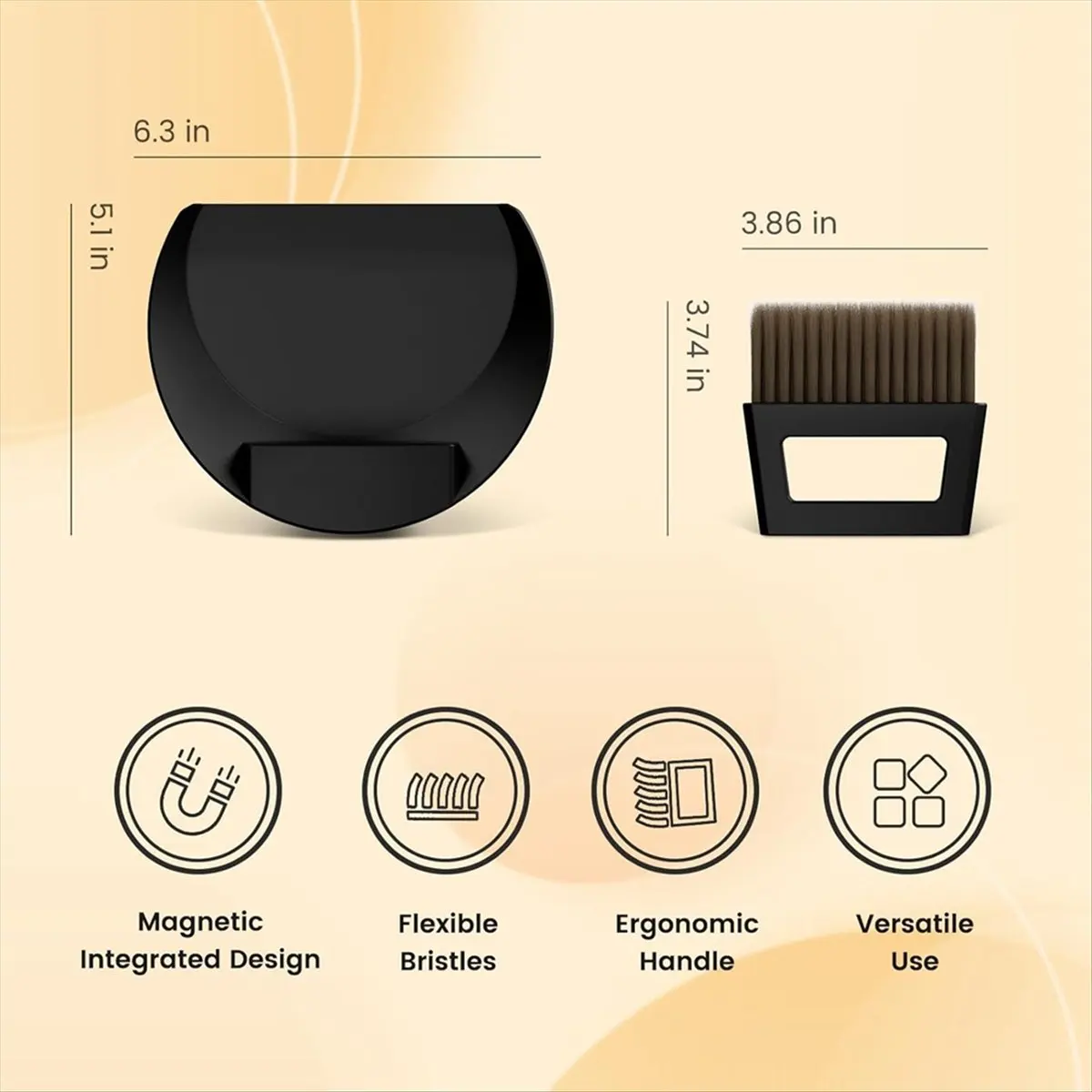 ABFW Coffee Brush, Hand Broom and Dustpan Set, Magnetic Small Brush and Dustpan Set Soft Bristles, Dust Pan Brush for Home